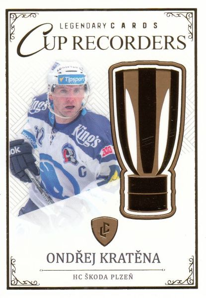 insert karta ONDŘEJ KRATĚNA 22-23 Records ELH Cup Recorders Gold /20